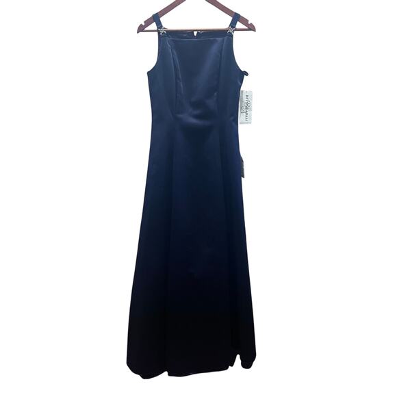 BETSY & ADAM Square Neckline Rhinestone Straps Women's Formal Maxi Dress 6 NEW - Picture 1 of 7